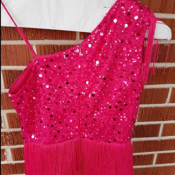 Marc Defang pink fringe romper little girl size 10 - Picture 2 of 2
